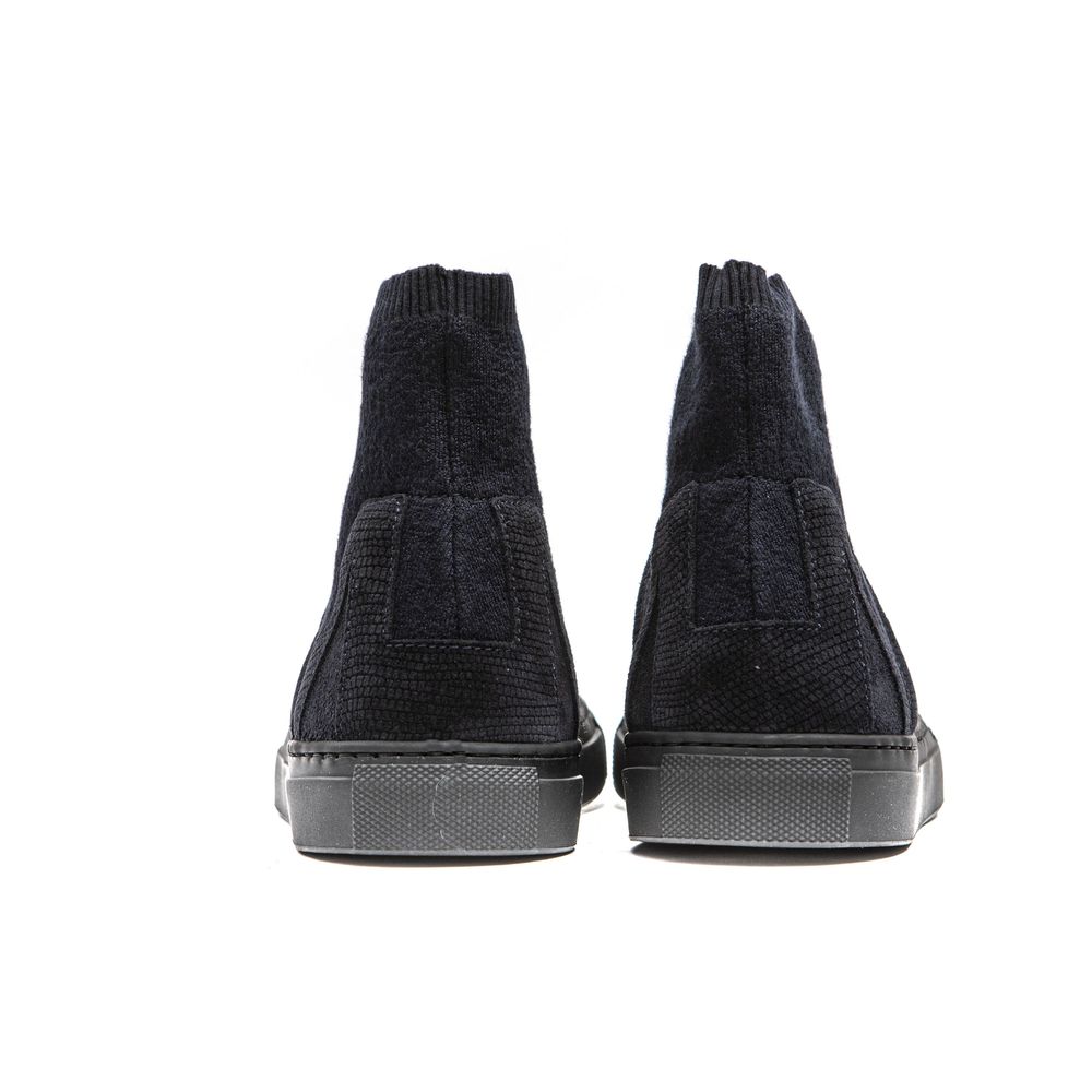 Mr&Mrs Italy Blaue Leder-Damenstiefelette