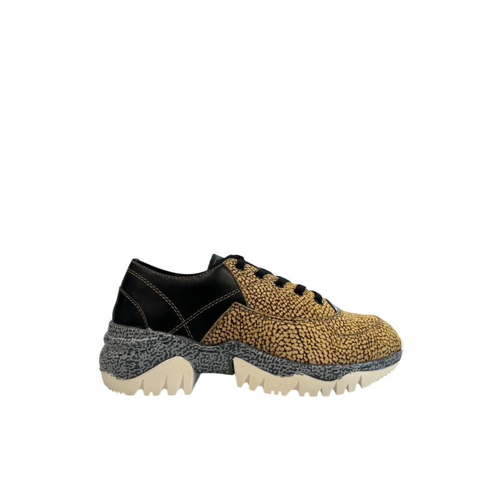Borbonese Damen-Sneaker aus beigem Leder