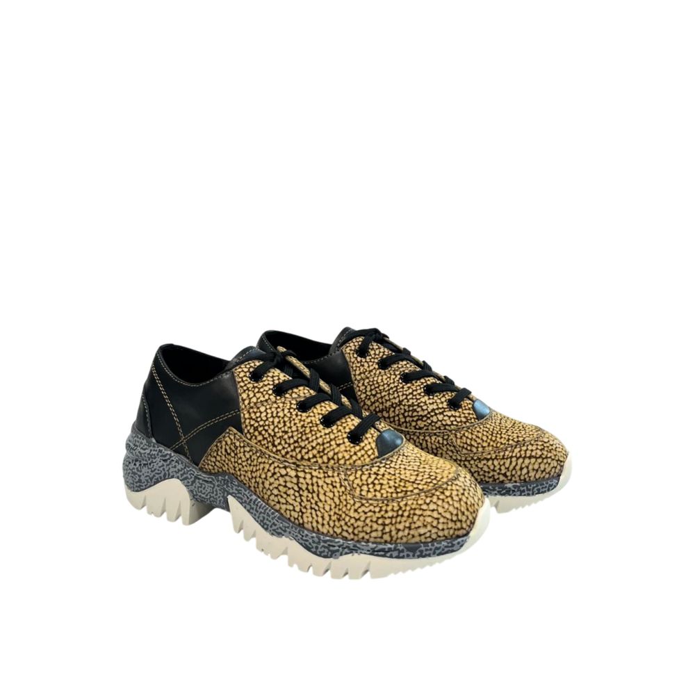 Borbonese Damen-Sneaker aus beigem Leder