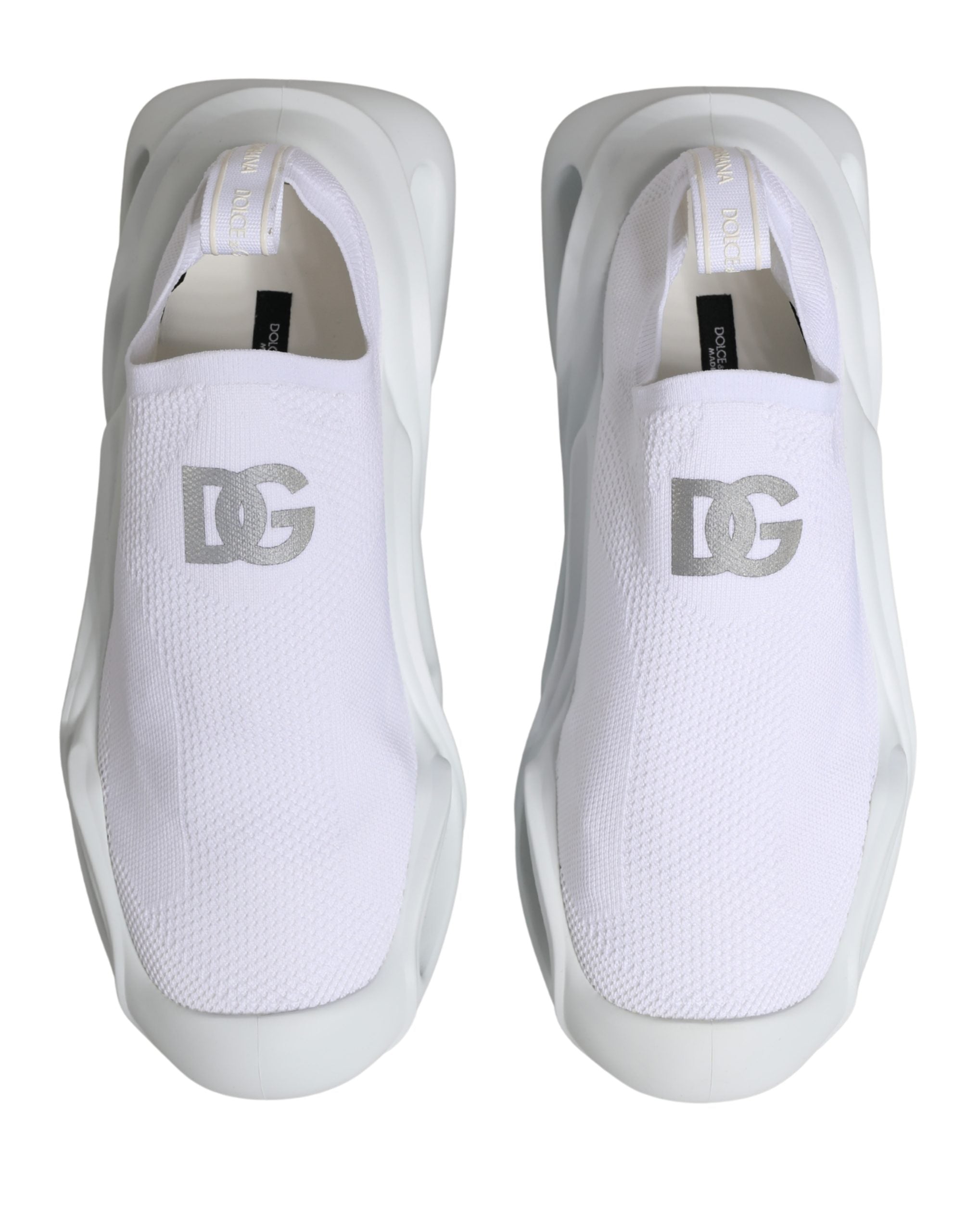 Chaussures Baskets Basses Dolce & Gabbana Blanches à Enfiler Wave
