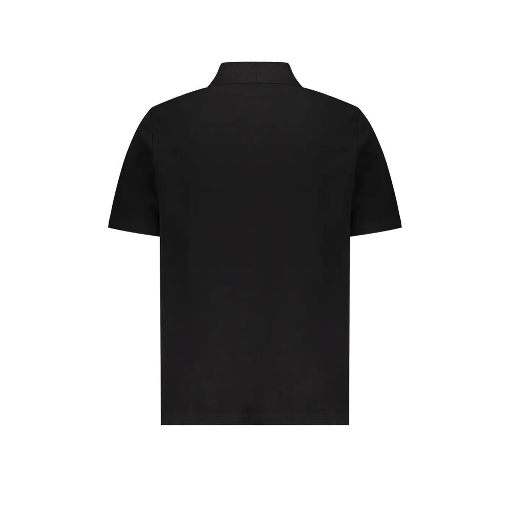 Balmain Poloshirt aus schwarzer Baumwolle