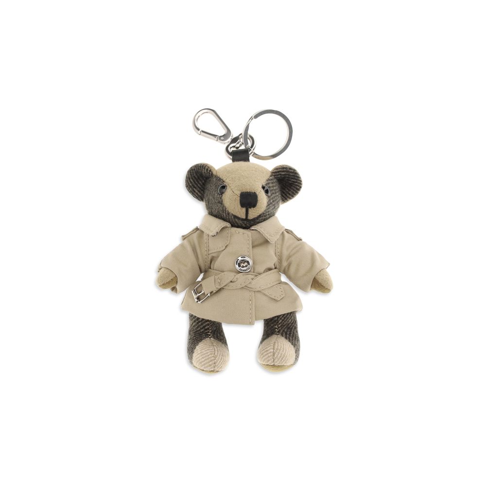 Porte-clés Burberry en cachemire beige