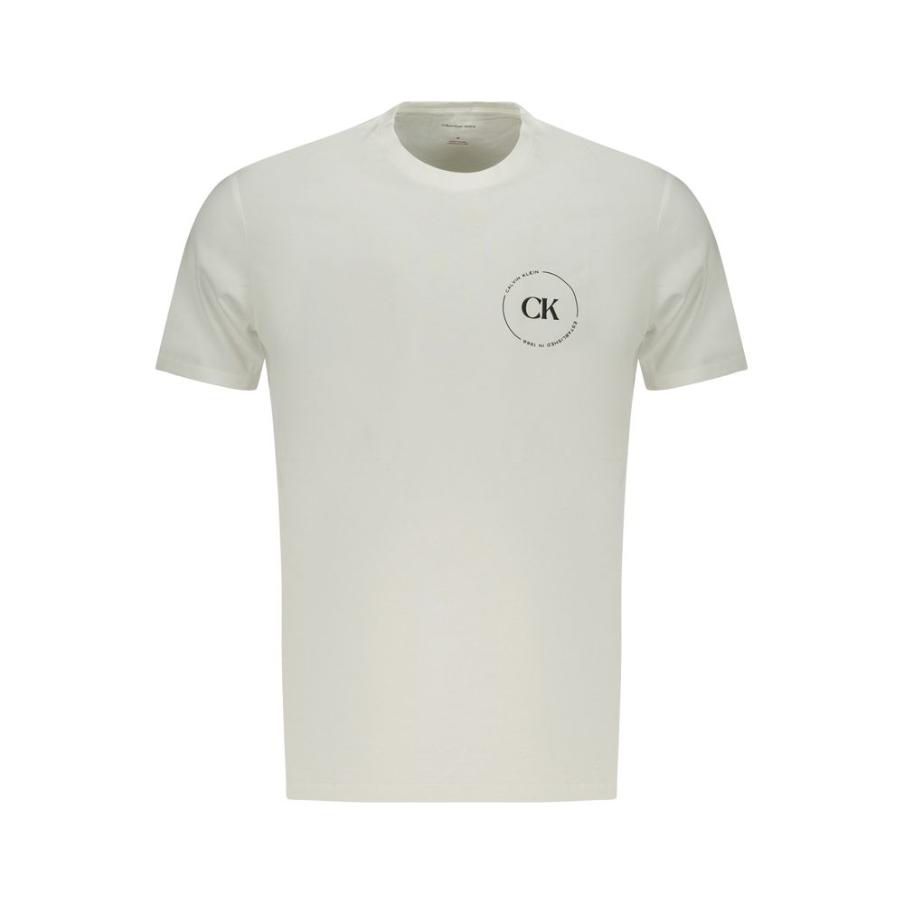 Calvin Klein Bianco Baumwoll Herren T-Shirt
