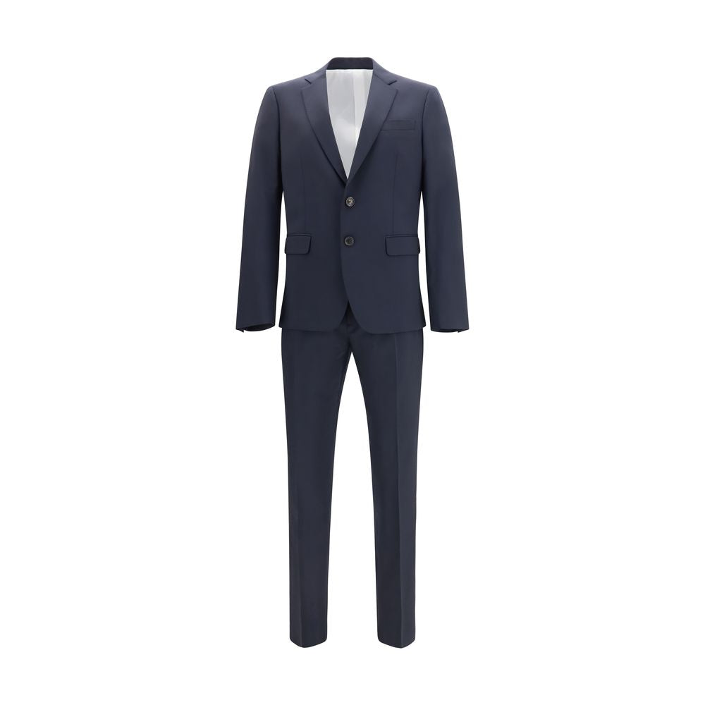 Dsquared² Blue Fleece Wool Two-Piece Suit