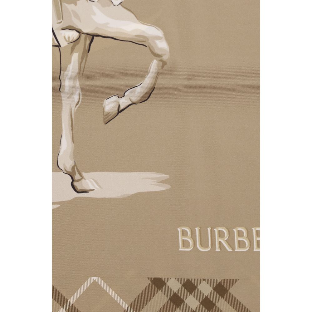 Écharpe en soie beige Burberry