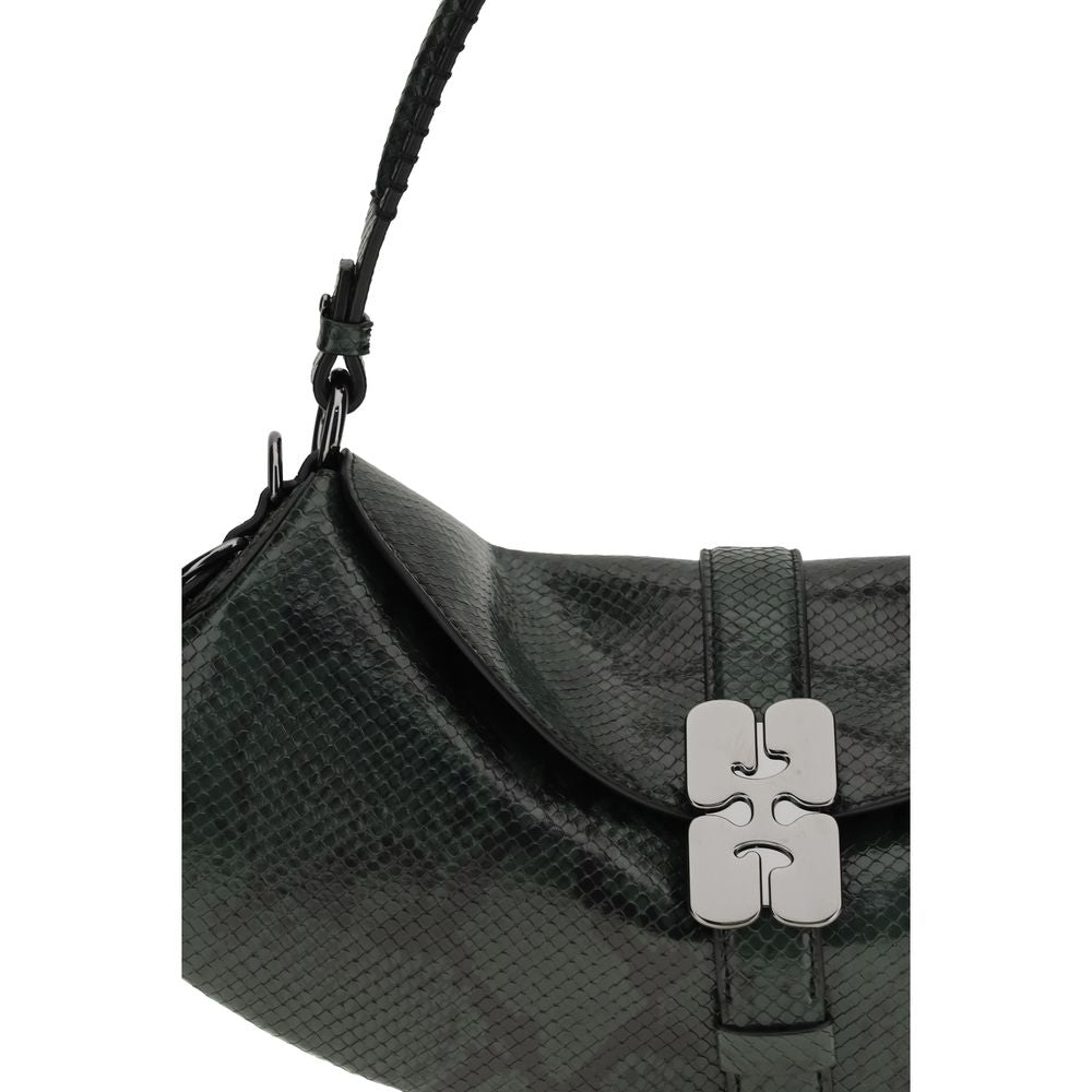 Ganni Blue Leather Shoulder Bag