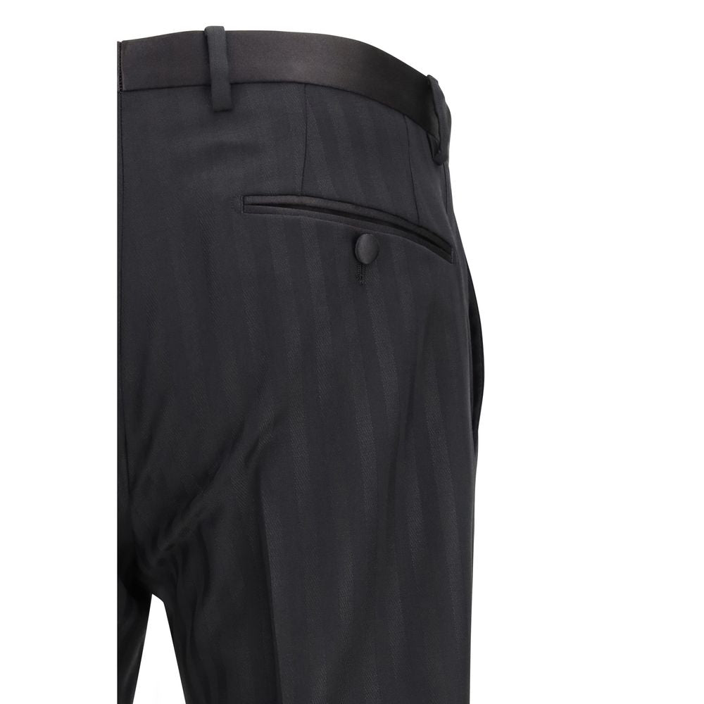 Dolce & Gabbana Schwarze Wollhose "Oves Aries"