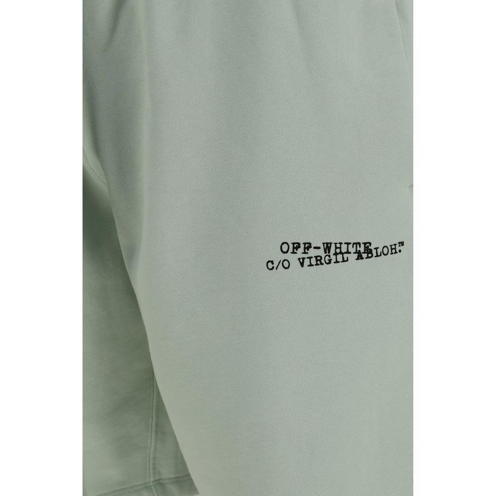 Off-White Bicolor Baumwoll-Bermudashorts