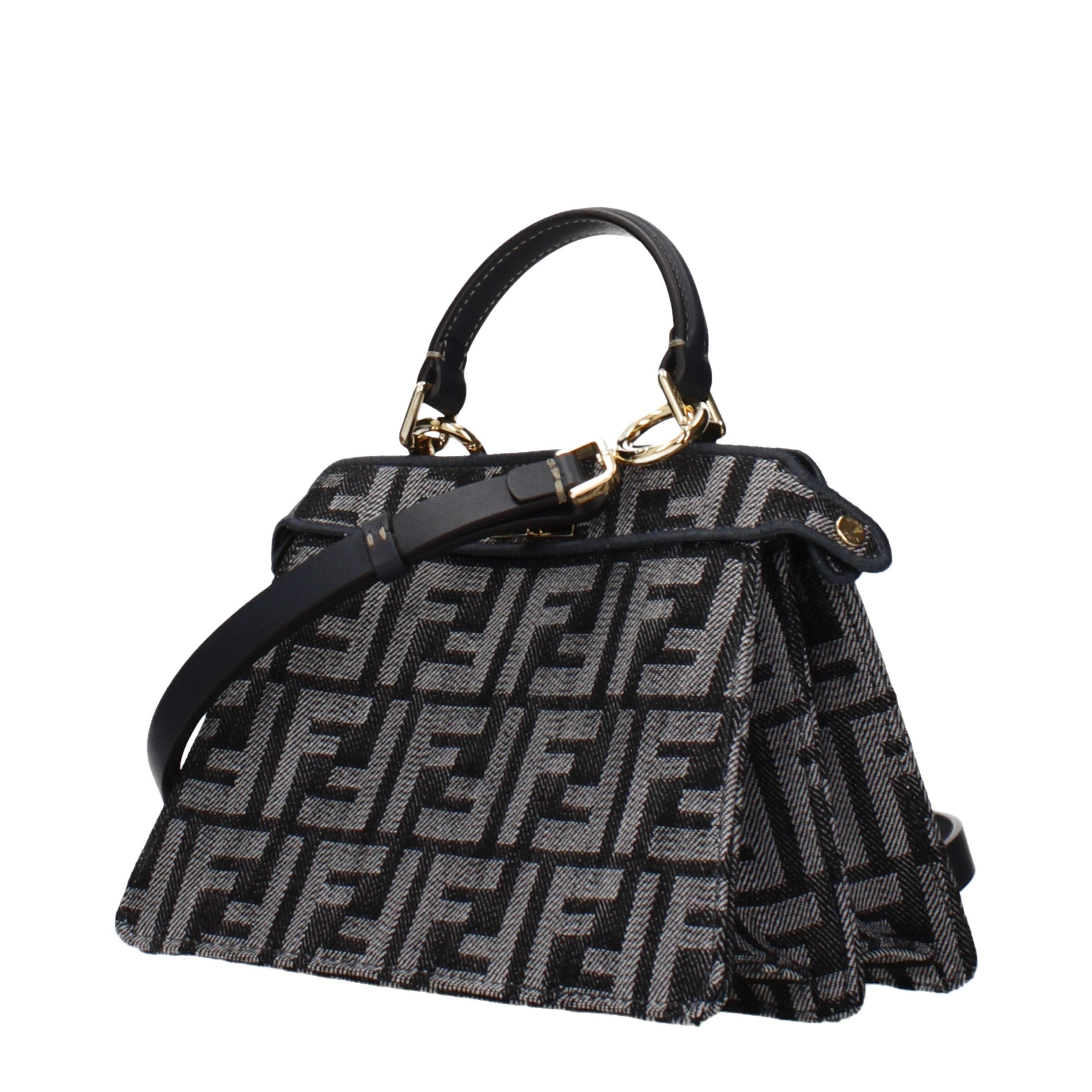 Sac à main Fendi en tissu noir