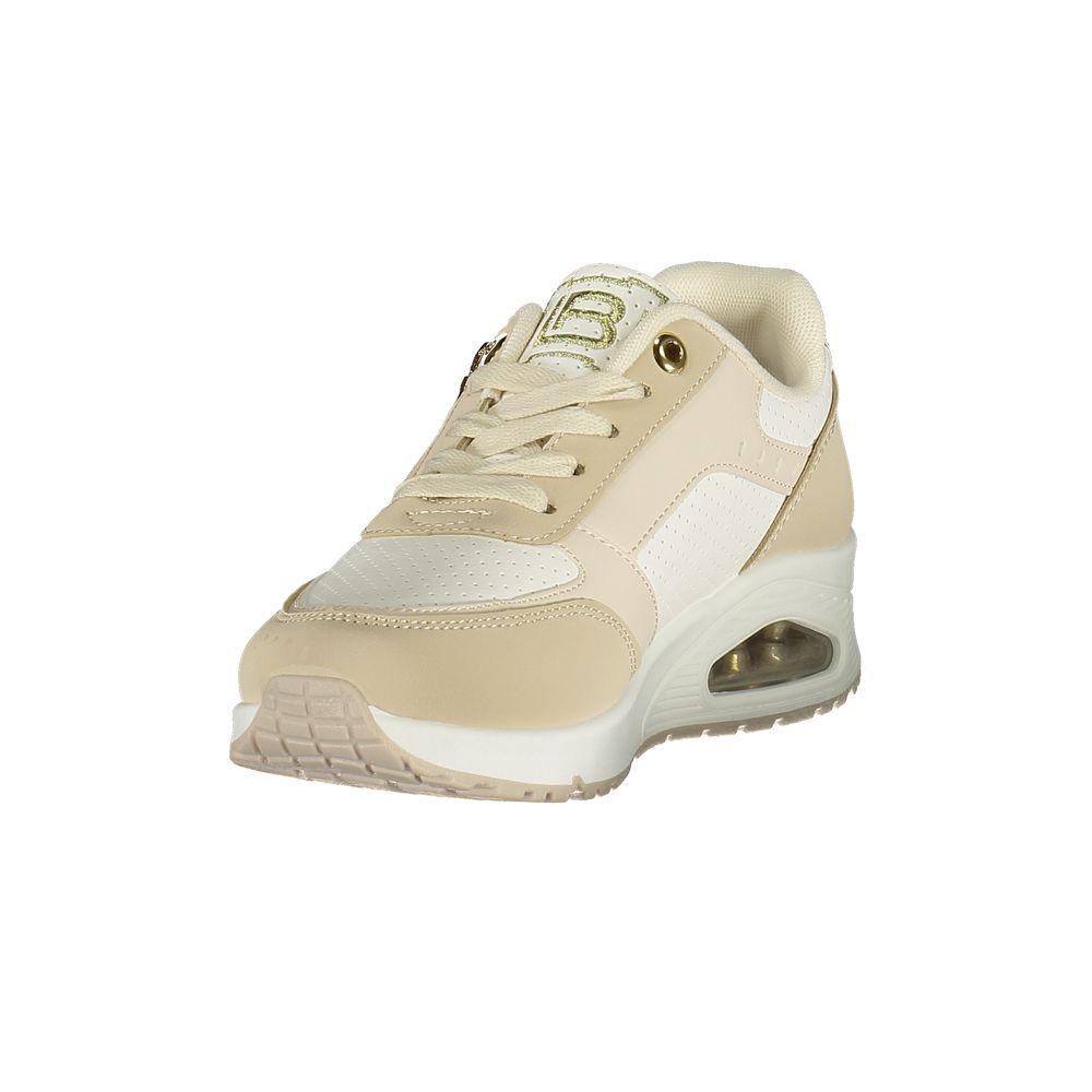 Laura Biagiotti Beige Polyurethan Damen-Sneaker