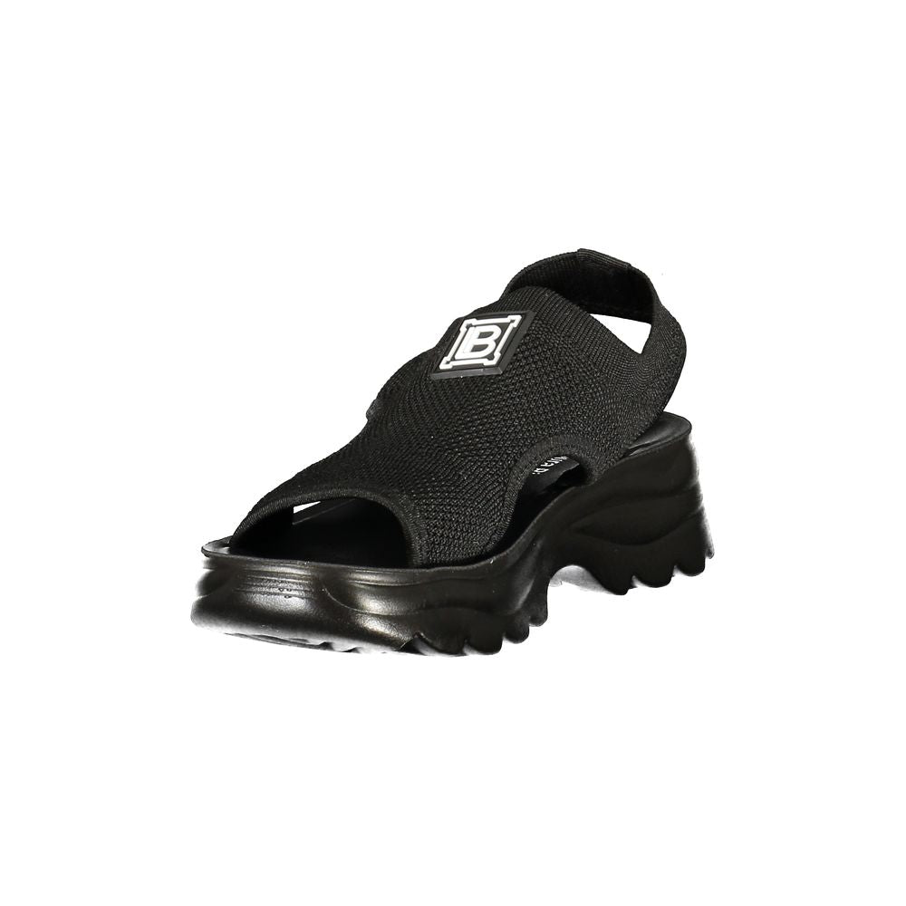 Laura Biagiotti Schwarz Polyester Damen Sandale