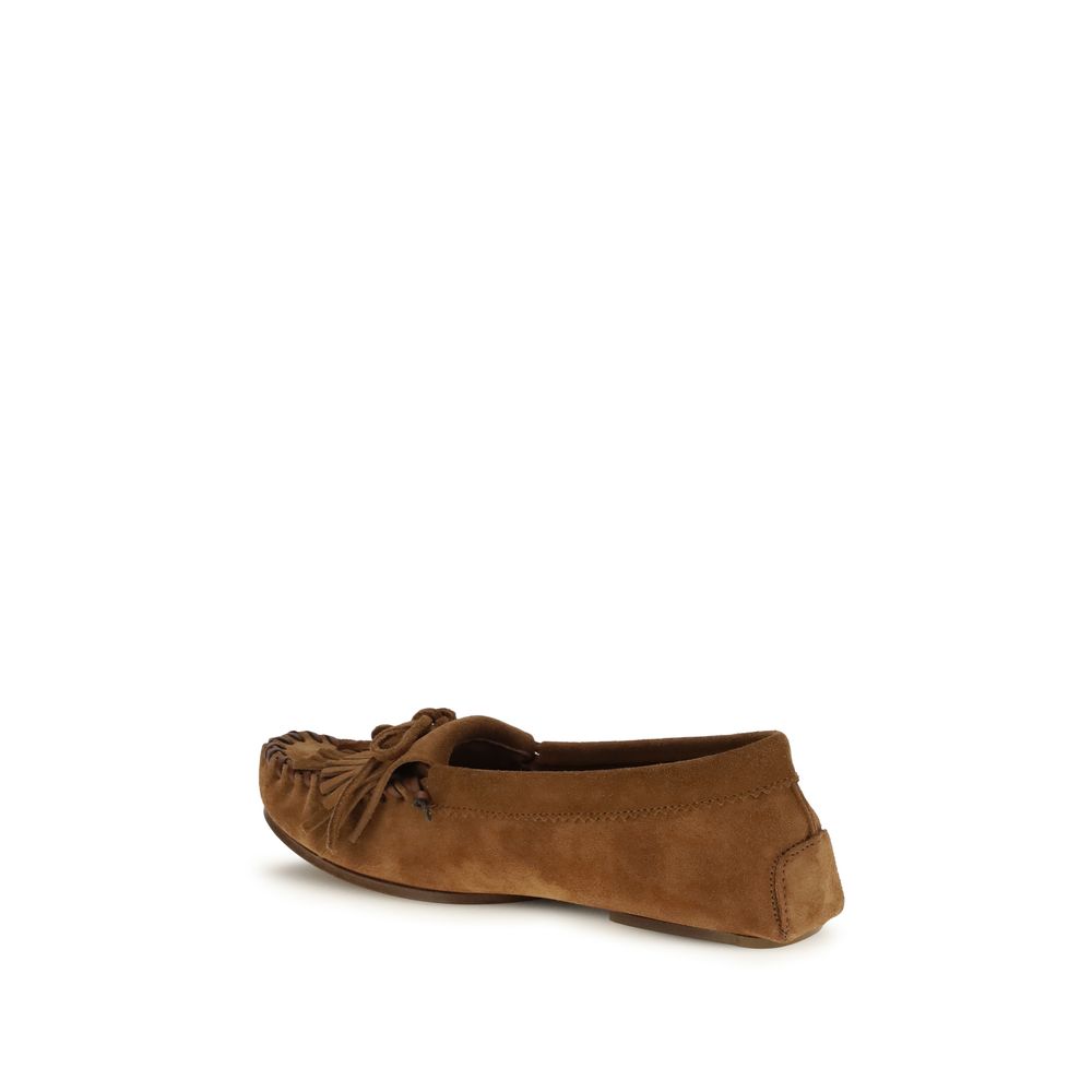 Mocassins à enfiler en cuir de veau marron Bos Taurus Paris Texas