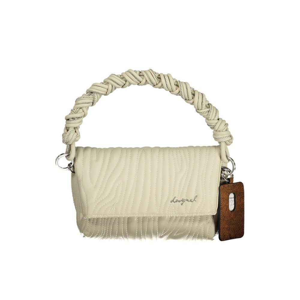Desigual Ecru Damenhandtasche aus Polyurethan