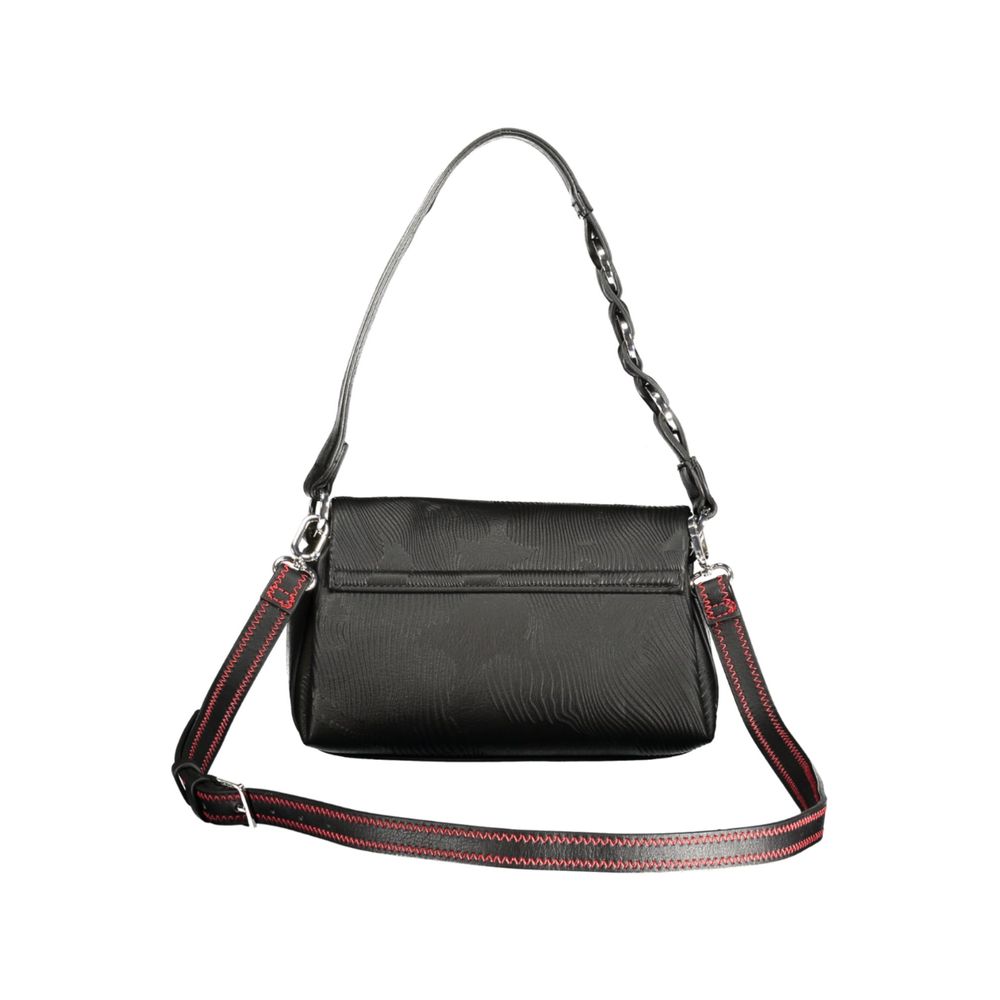 Desigual Schwarze Polyurethan-Damenhandtasche