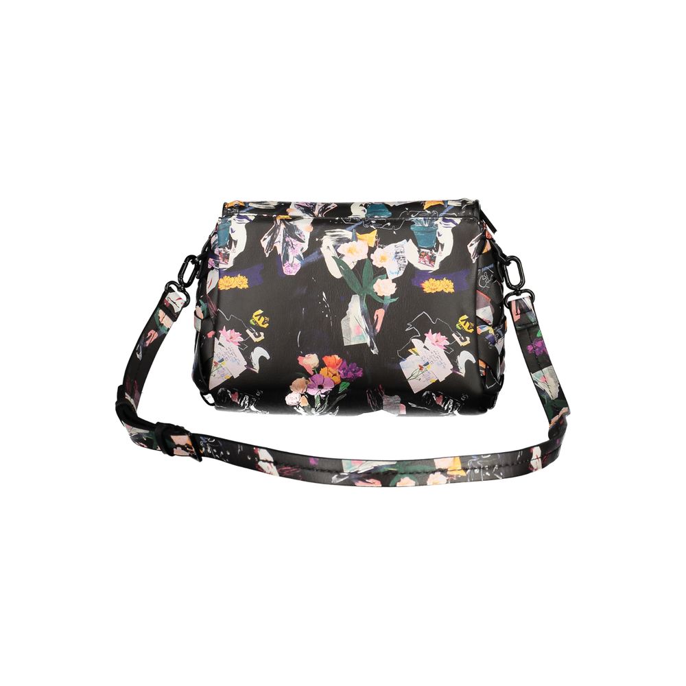 Desigual Schwarze Polyurethan-Damentasche