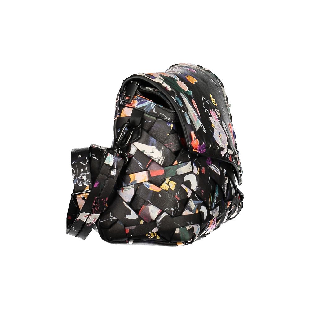 Desigual Schwarze Polyurethan-Damentasche