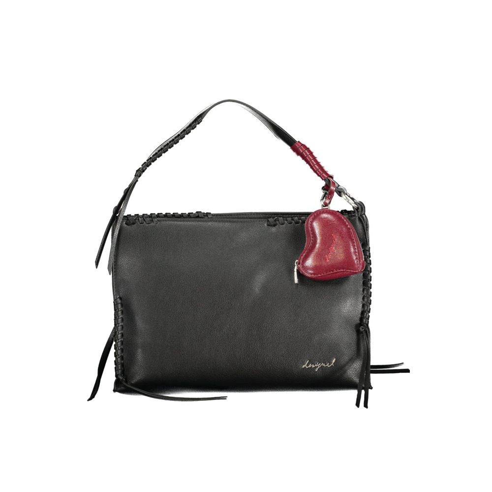 Desigual Nero Polyurethan Damenhandtasche