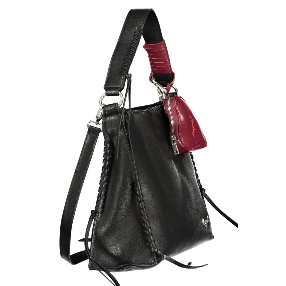 Desigual Nero Polyurethan Damenhandtasche