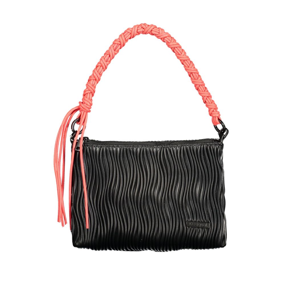 Desigual Nero Polyurethan Damenhandtasche