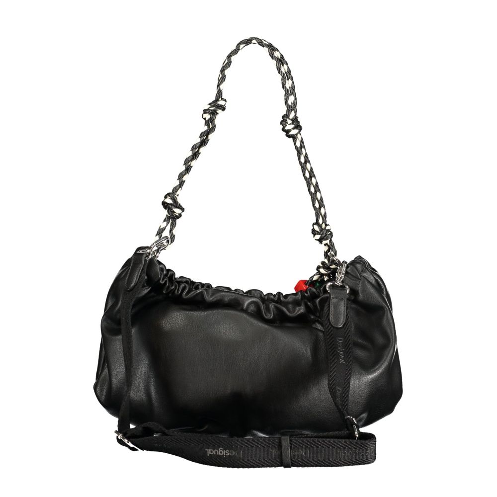 Desigual Schwarze Polyurethan-Damentasche