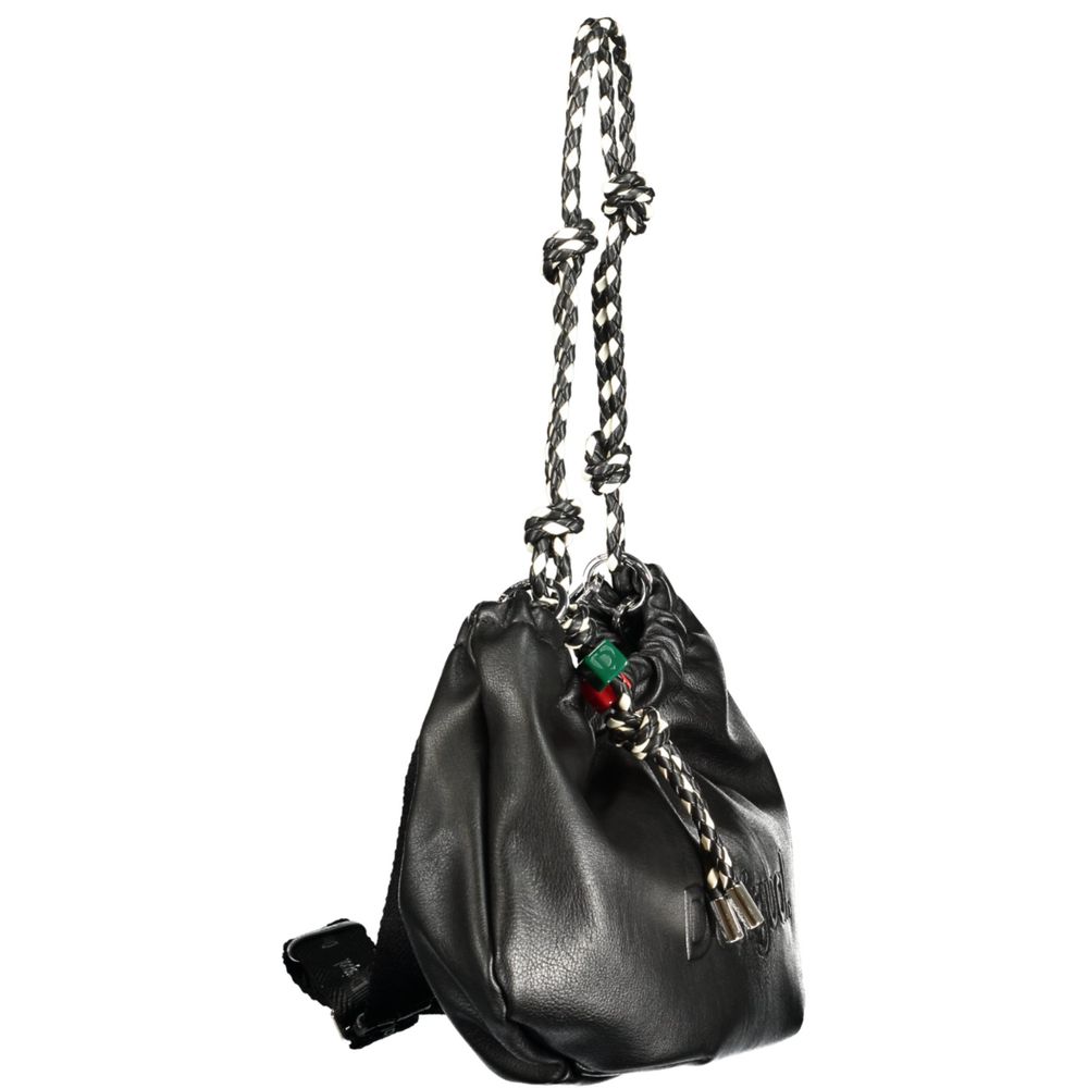 Desigual Schwarze Polyurethan-Damentasche