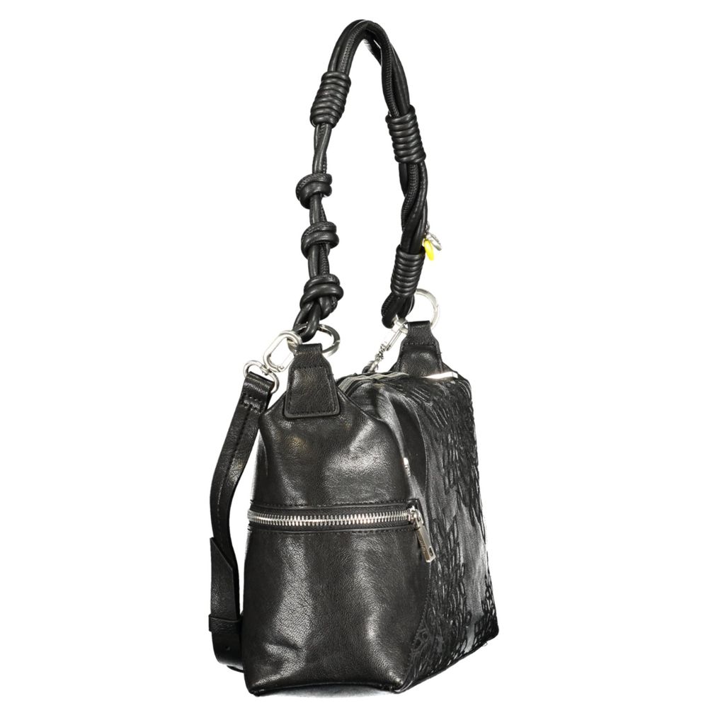 Desigual Schwarze Damenhandtasche aus Polyurethan