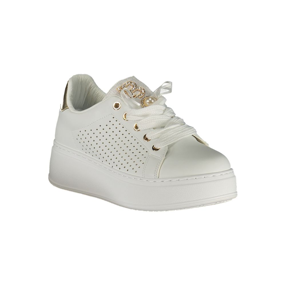 Laura Biagiotti Bianco Polyurethan Damen-Sneaker