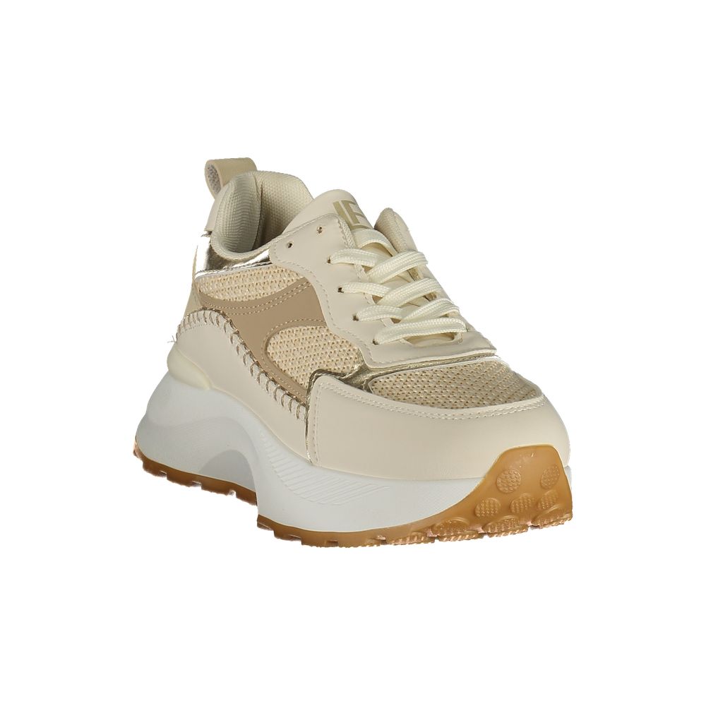 Laura Biagiotti Beige Polyurethan Damen Sneaker