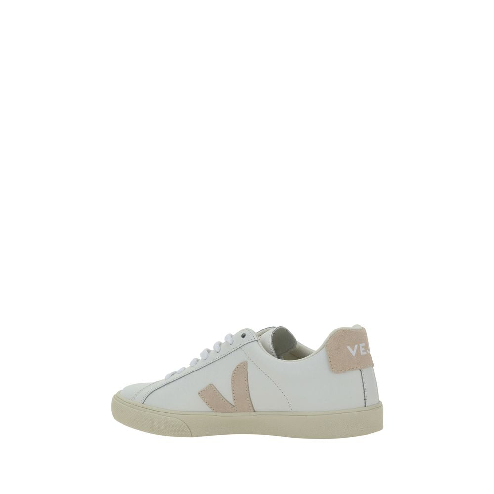 Veja White Calf Leather Bos Taurus Low Top Sneakers