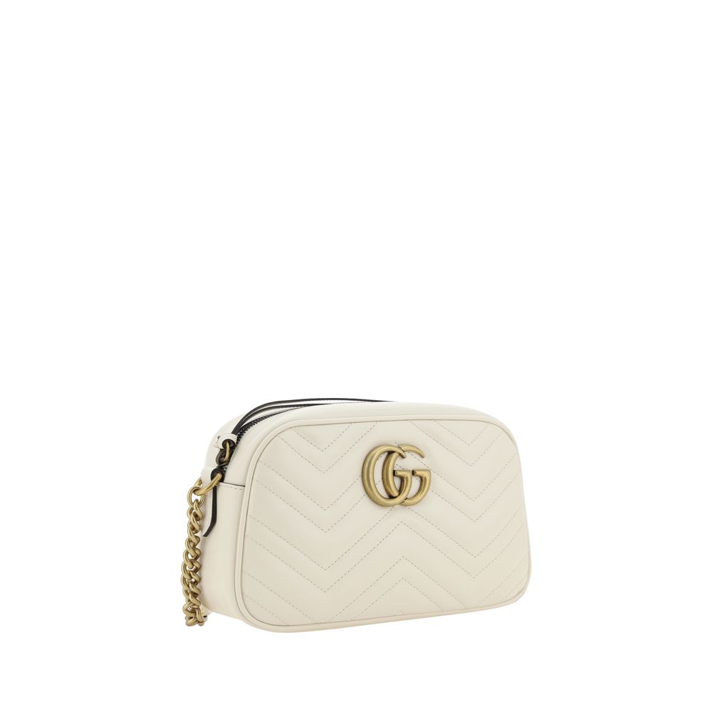 Gucci Schultertasche aus weißem Kalbsleder Bos Taurus