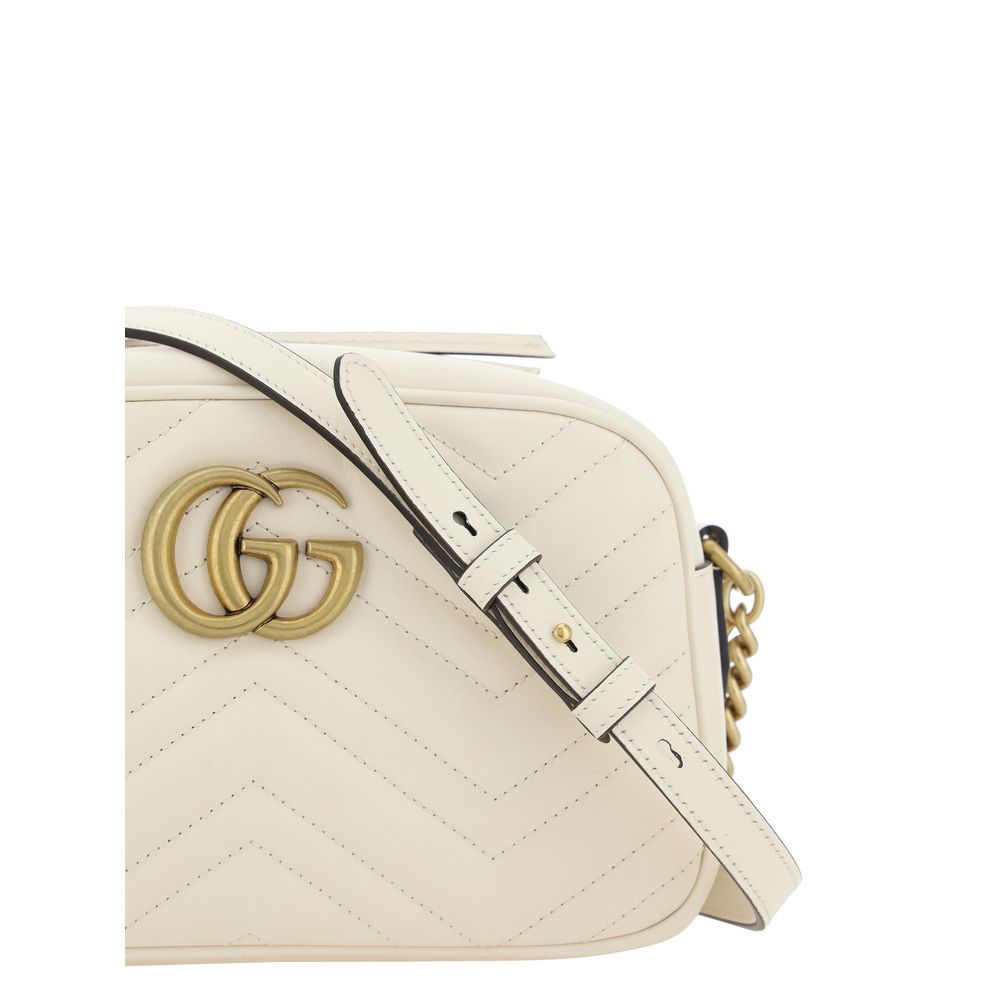 Gucci Schultertasche aus weißem Kalbsleder Bos Taurus