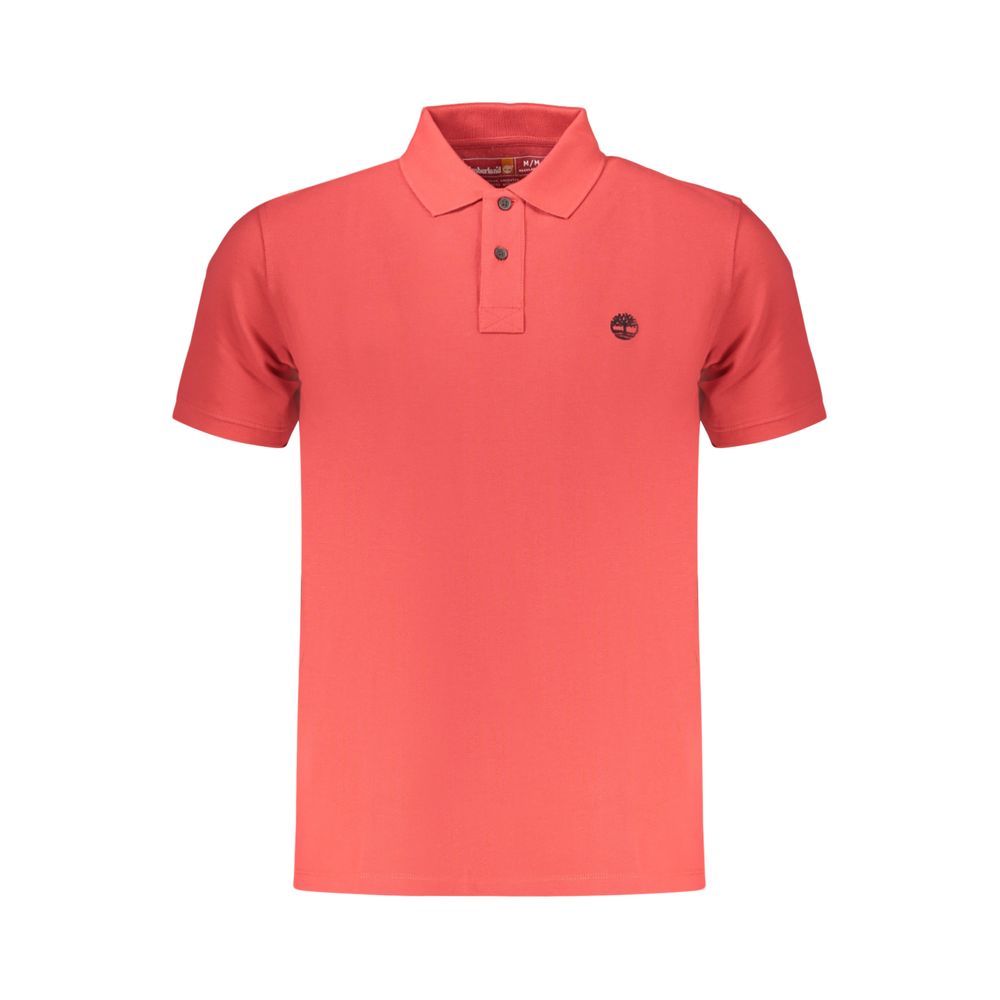 Timberland Rotes Herren-Polohemd aus Bio-Baumwolle
