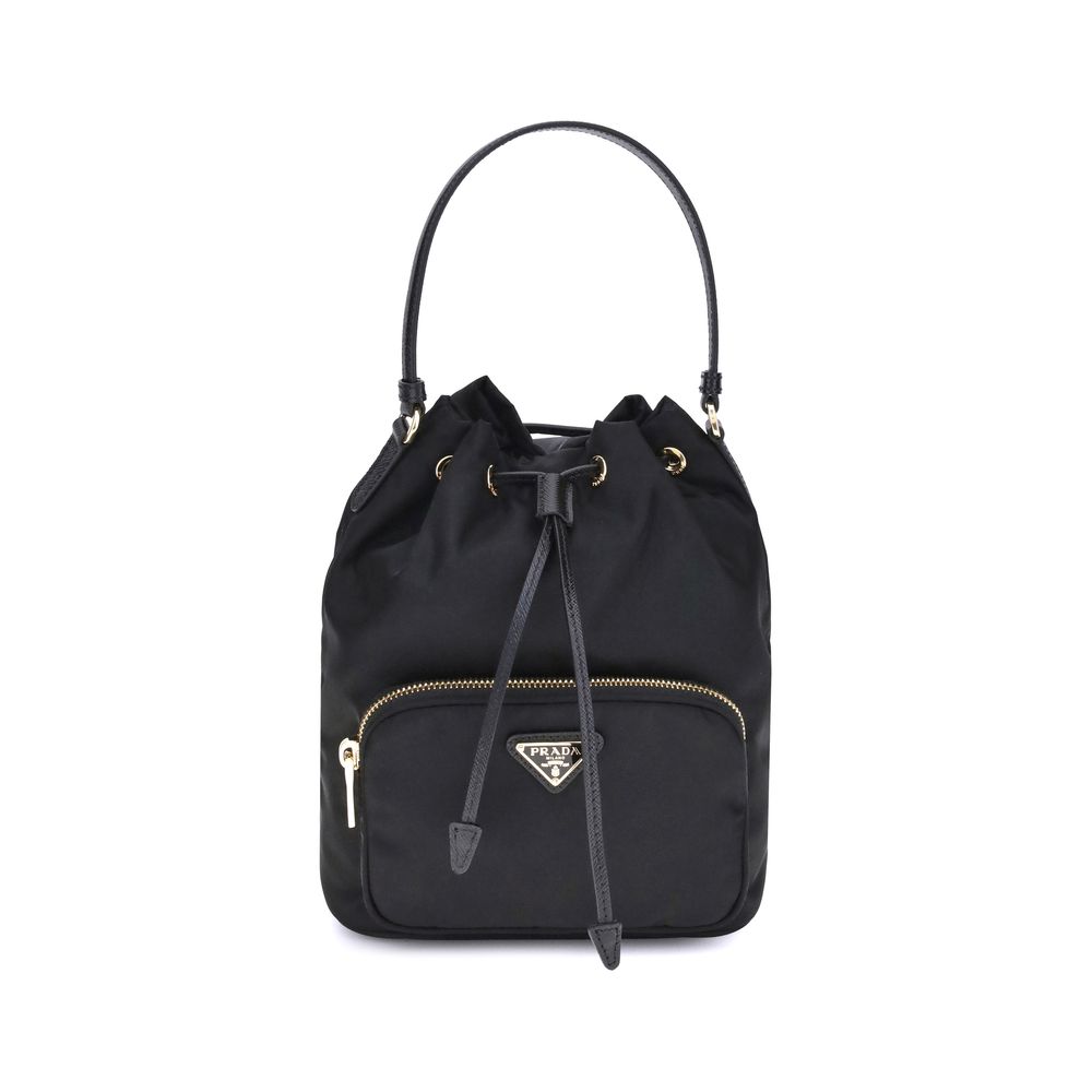 Prada Bucket Bag aus recyceltem schwarzem Polyamid