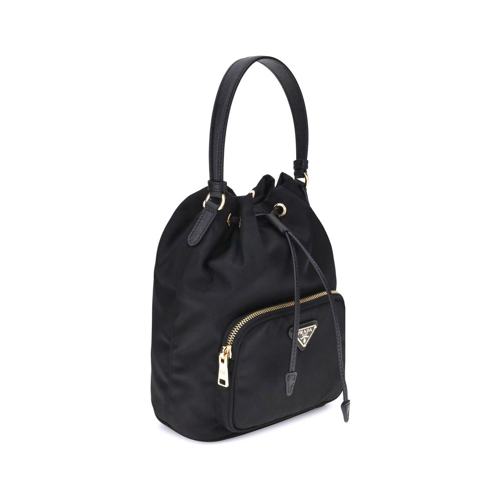 Prada Bucket Bag aus recyceltem schwarzem Polyamid