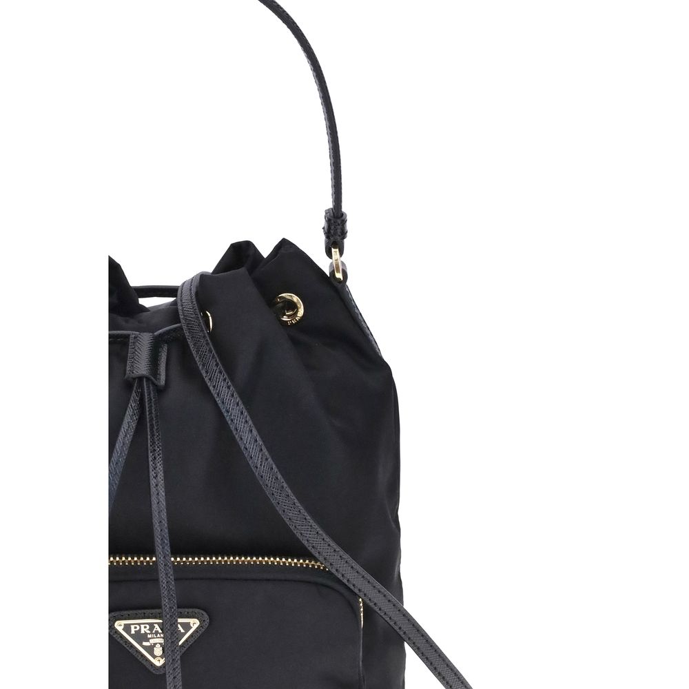 Prada Bucket Bag aus recyceltem schwarzem Polyamid