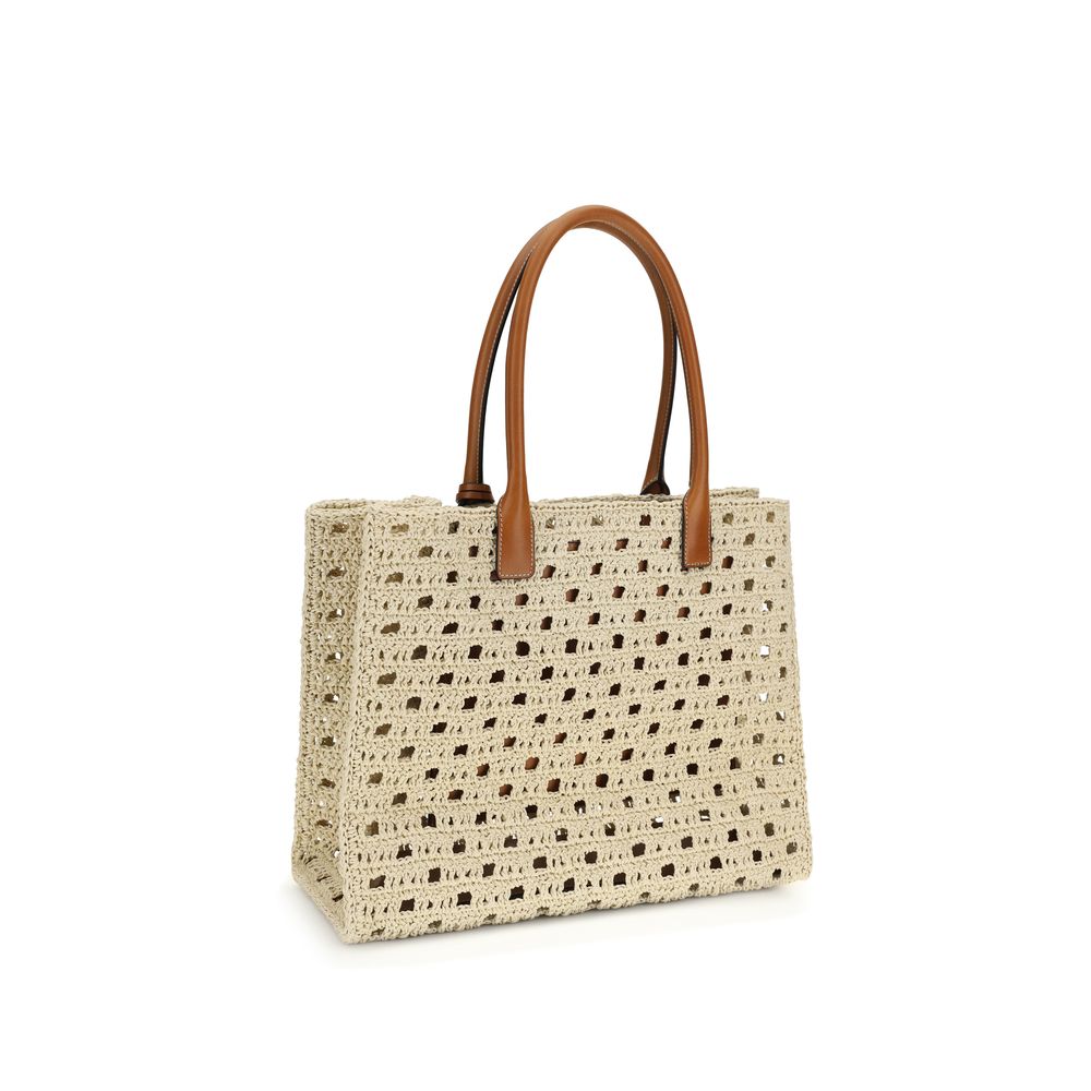 Sac à bandoulière Versace en coton beige