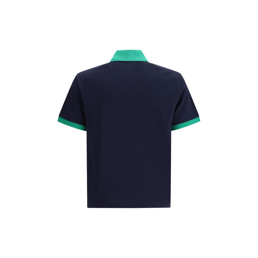 Polo en coton bleu Versace