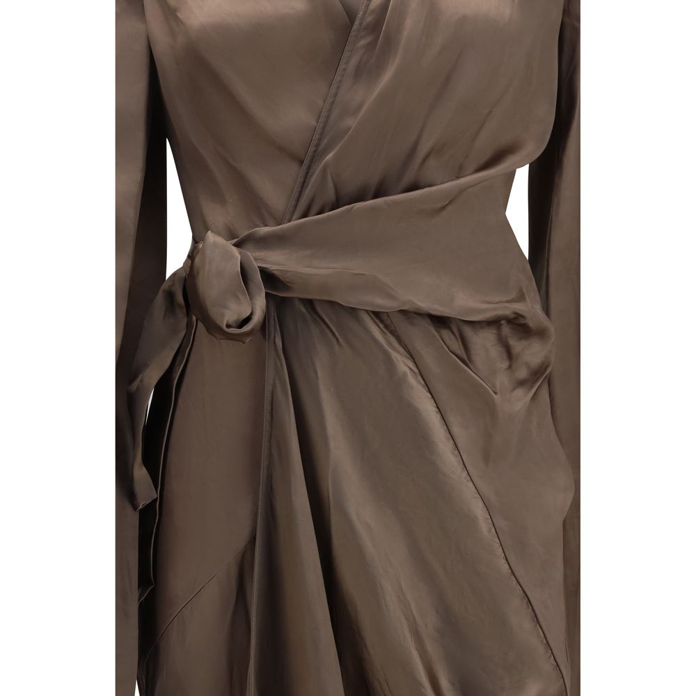 Rick Owens Braunes kupferfarbenes Freizeitkleid
