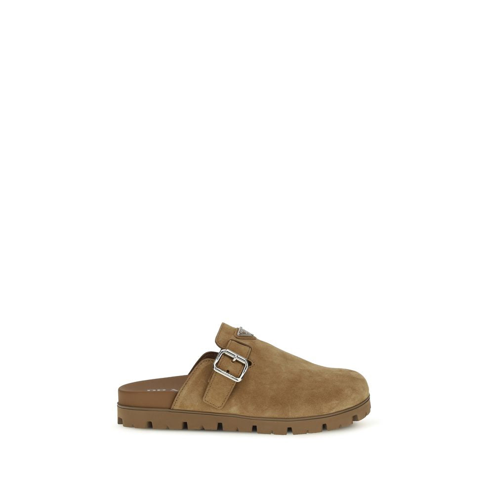 Prada Mules aus beigem Kalbsleder (Bos Taurus)