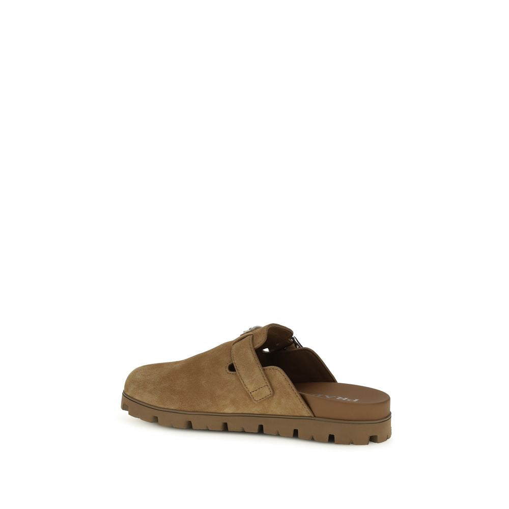 Prada Mules aus beigem Kalbsleder (Bos Taurus)
