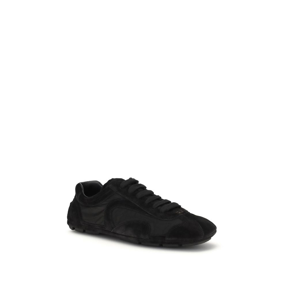 Prada Schwarze Kalbsleder Bos Taurus Athletic-Sneakers