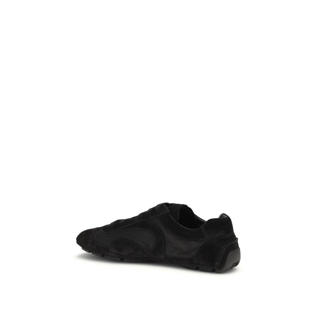 Prada Schwarze Kalbsleder Bos Taurus Athletic-Sneakers