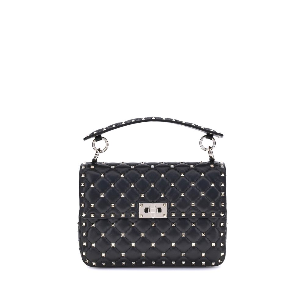 Valentino Garavani Schwarze Lammfell-Schultertasche (Ovis Aries Aries)