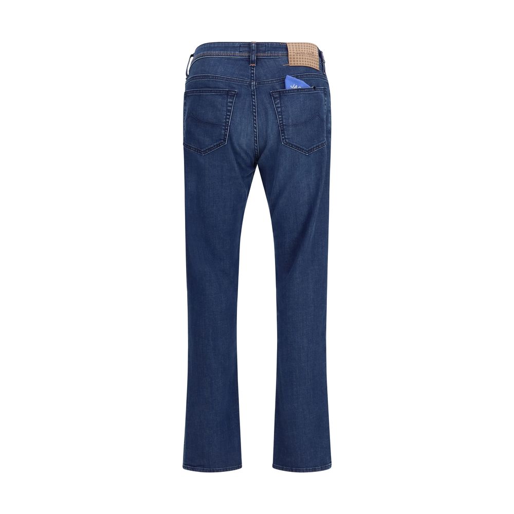 Jacob Cohen Blue Cotton Slim Fit Jeans