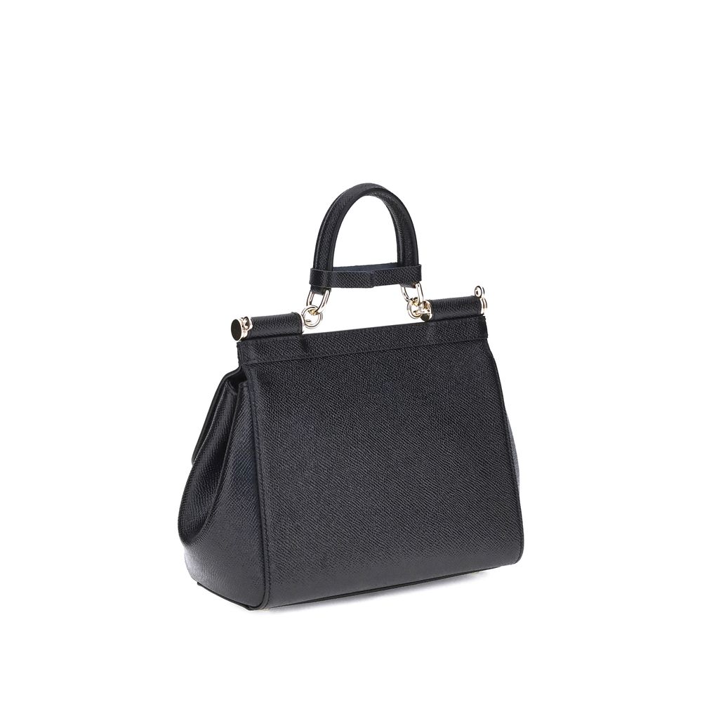 Sac à bandoulière Dolce & Gabbana en cuir de veau noir Bos Taurus