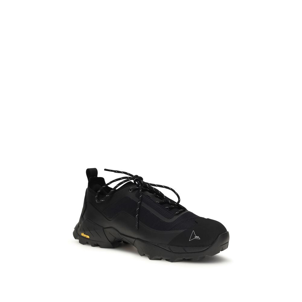 ROA Black Polyester Athletic Sneakers