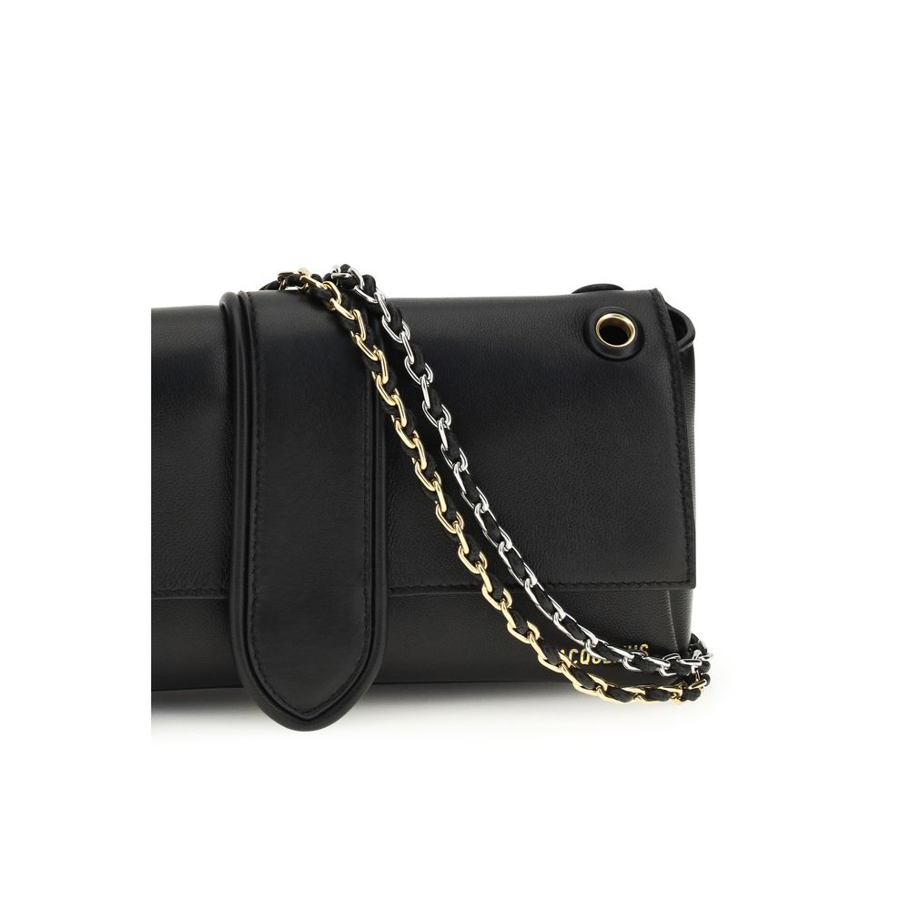Sac à bandoulière Jacquemus noir en cuir d'agneau Ovis Aries Aries