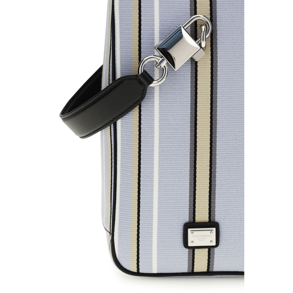 Dolce & Gabbana Handtasche aus blauer Baumwolle