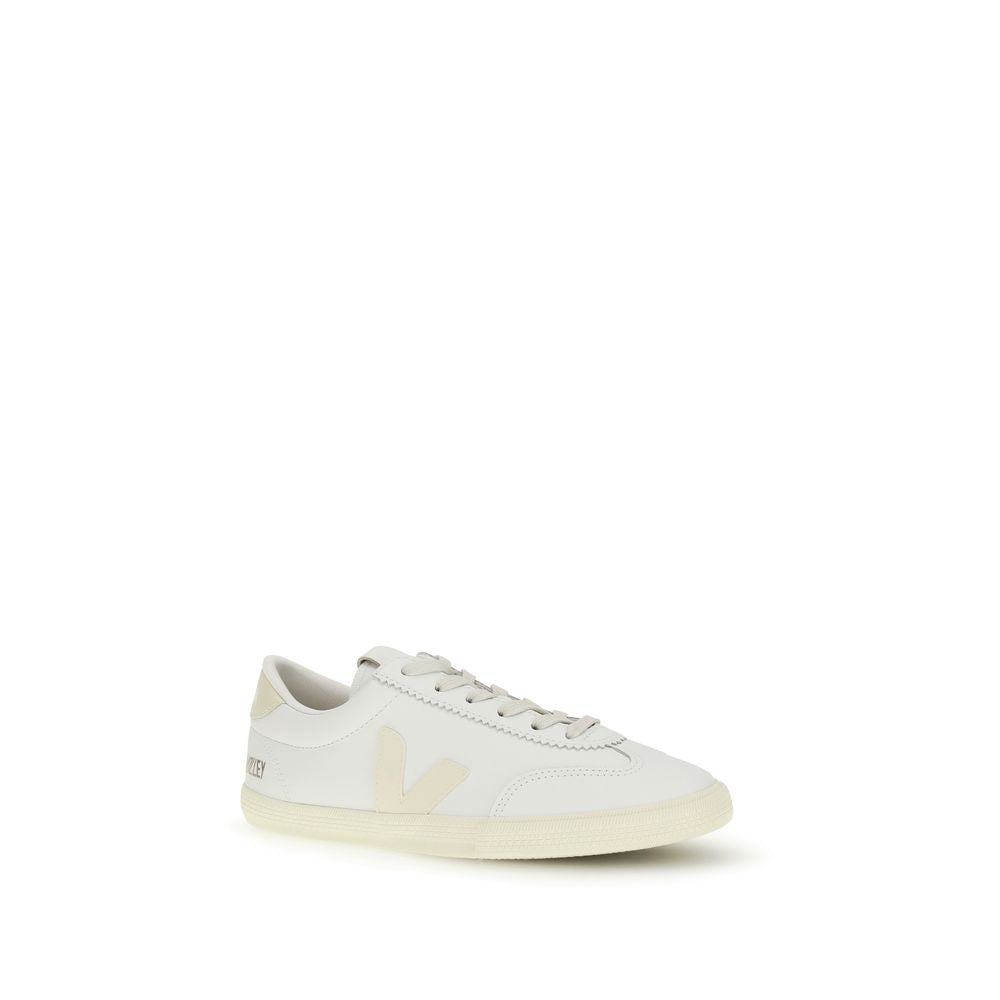 Veja White Calf Leather Bos Taurus Low Top Sneakers