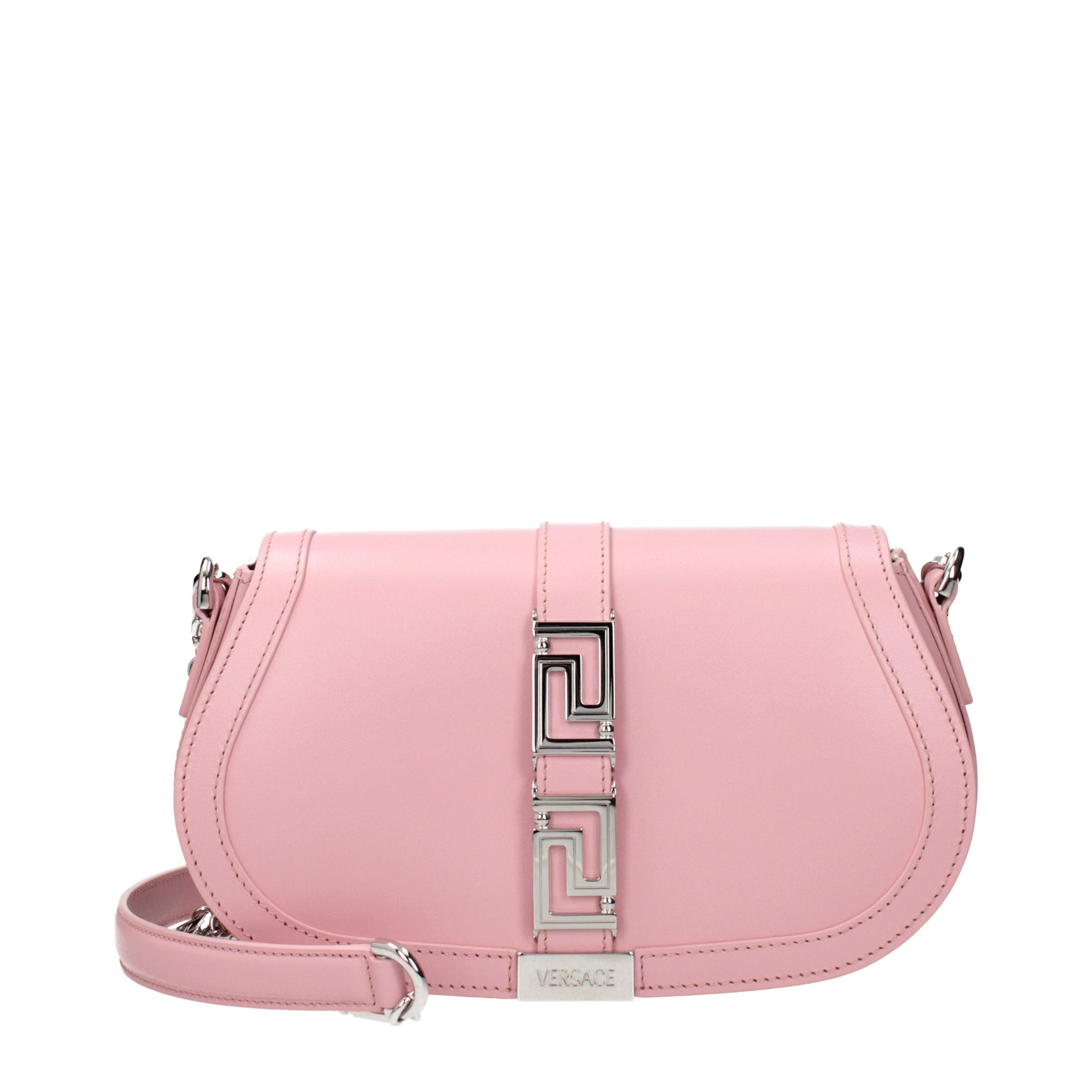 Sac à bandoulière en cuir rose Versace